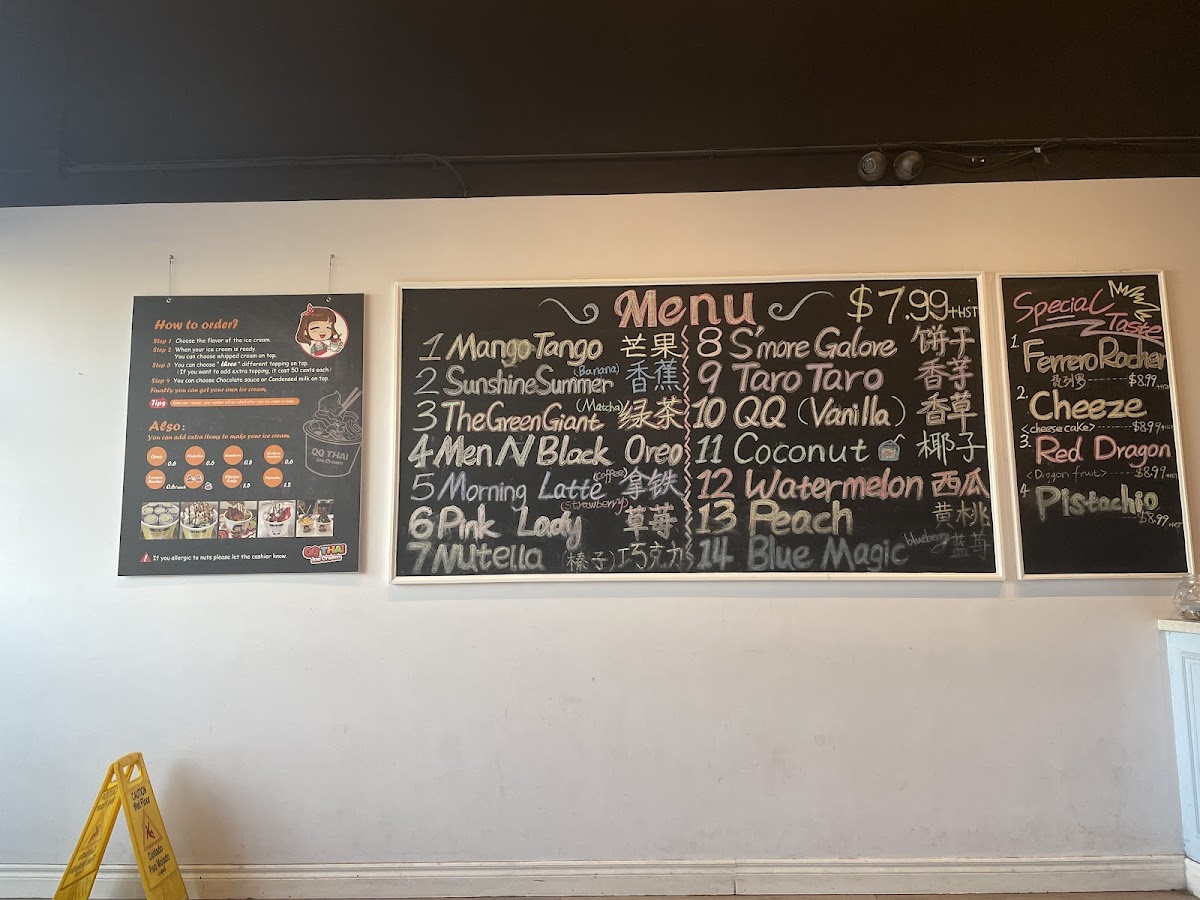 QQ Thai Ice Cream Menu - Image 4